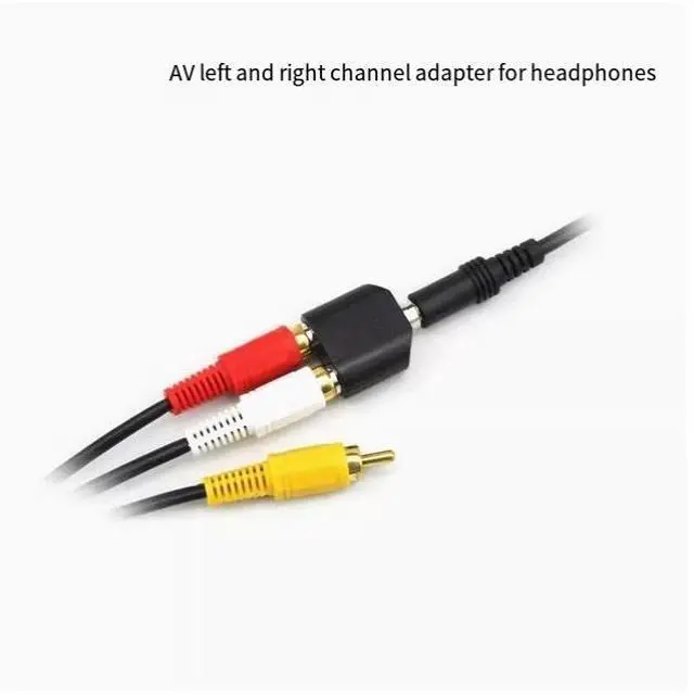 Alt view image 4 of 4 - ONTEN audio adapter AV left and right channel female to double lotus female 1:2 3.5mm female -2RCA female adapter