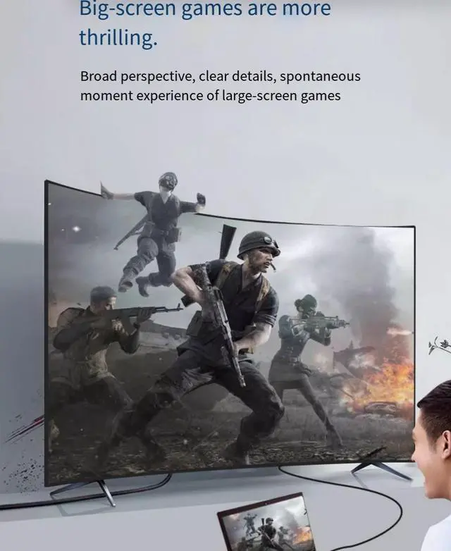 Alt view image 4 of 7 - 4K60hz Type-C to HDMI cable high-definition screen mirroring device PD3.0 power supply The line is 1.8 meters long