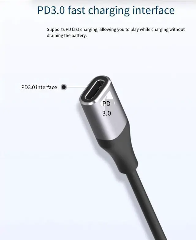 Alt view image 6 of 7 - 4K60hz Type-C to HDMI cable high-definition screen mirroring device PD3.0 power supply The line is 1.8 meters long