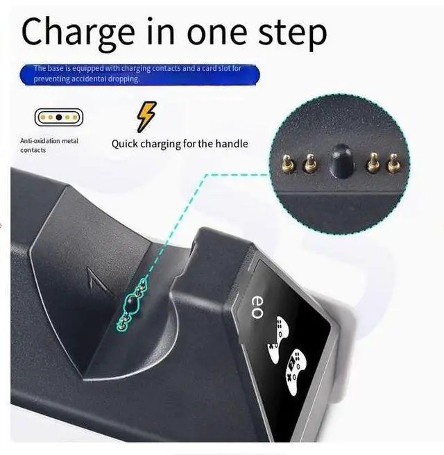 Alt view image 4 of 5 - ONTEN PS5 controller dock Charger is compatible with the SONY ps5 game console charging dock smart dual dock