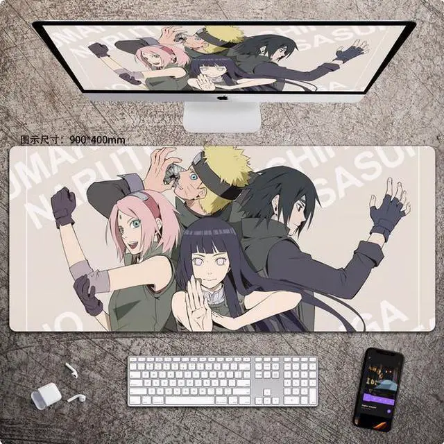 Main image of Anime NARUTO mouse pad Extended Gaming Mouse Pad with Stitched Edges, Large Mouse pad with Non-Slip Rubber Base for Work & Gaming, Office & Home