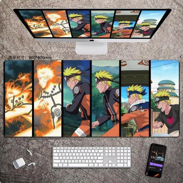 Main image of Anime NARUTO mouse pad Extended Gaming Mouse Pad with Stitched Edges, Large Mouse pad with Non-Slip Rubber Base for Work & Gaming, Office & Home