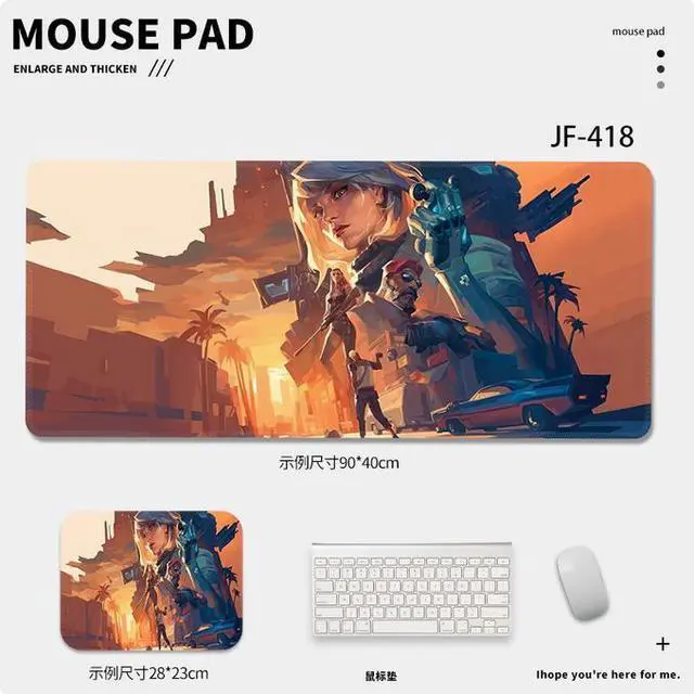 Main image of VALORANT game mouse pad Extended Gaming Mouse Pad with Stitched Edges, Large Mouse pad with Non-Slip Rubber Base for Work & Gaming, Office & Home, 900*400mm