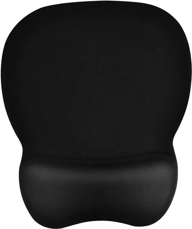 Main image of EooCoo Ergonomic Mouse Pad with Wrist Support, Mousepad with Memory Foam Wrist Rest and Non-Slip Base for Computer, Cafe, Home & Office, 9.64 x 8.26 in Office Desk Accessories,Black