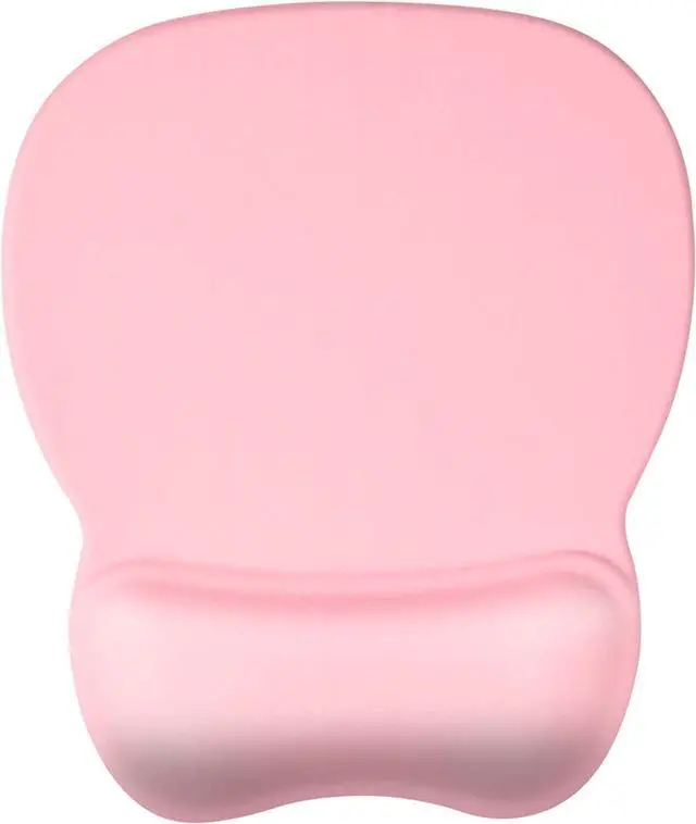 Main image of EooCoo Ergonomic Mouse Pad with Wrist Support, Mousepad with Memory Foam Wrist Rest and Non-Slip Base for Computer, Cafe, Home & Office, 9.64 x 8.26 in Office Desk Accessories Cute Pink