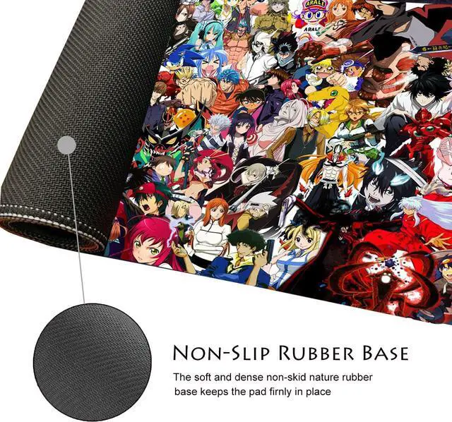 Alt view image 4 of 7 - Extended Large Gaming Mouse Pad, Full Desk Keyboard Mouse Pad, XXL Bigmouse Pad with Anime, Waterproof and Anti-Skid for Office Desk Decor (31.5×11.8×0.1 inch)