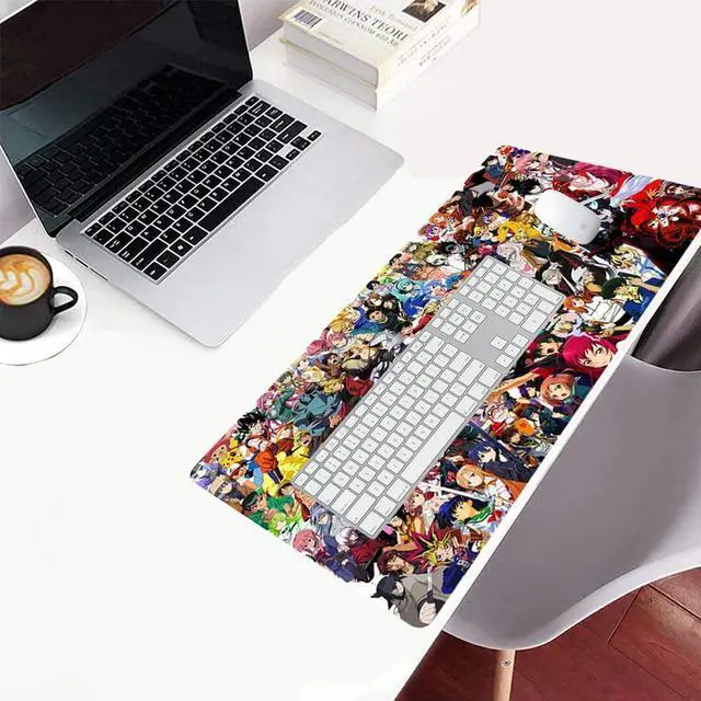 Alt view image 7 of 7 - Extended Large Gaming Mouse Pad, Full Desk Keyboard Mouse Pad, XXL Bigmouse Pad with Anime, Waterproof and Anti-Skid for Office Desk Decor (31.5×11.8×0.1 inch)