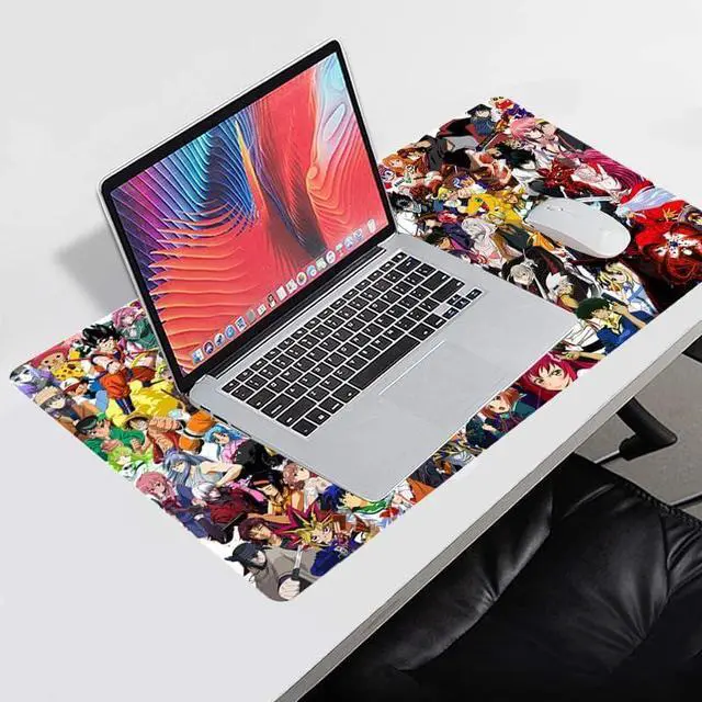 Alt view image 6 of 7 - Extended Large Gaming Mouse Pad, Full Desk Keyboard Mouse Pad, XXL Bigmouse Pad with Anime, Waterproof and Anti-Skid for Office Desk Decor (31.5×11.8×0.1 inch)