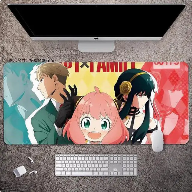 Main image of SPY×FAMILY anime mouse pad Extended Gaming Mouse Pad with Stitched Edges Large Mouse pad with Non-Slip Rubber Base for Work & Gaming, Offi ce & Home, 900*400mm