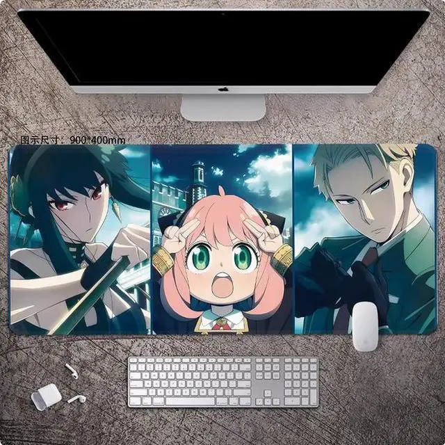 Main image of SPY×FAMILY anime mouse pad Extended Gaming Mouse Pad with Stitched Edges Large Mouse pad with Non-Slip Rubber Base for Work & Gaming, Offi ce & Home, 900*400mm