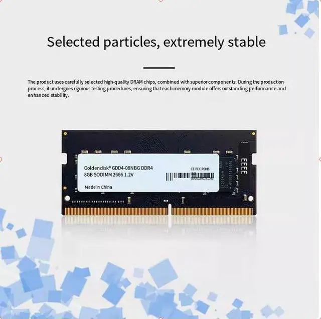 Alt view image 3 of 3 - Goldendisk 16GB DDR4 2666MHz 260PIN SODIMM 1.2V Changxin Chip Notebook memory stick