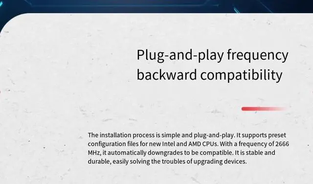 Alt view image 2 of 4 - Goldendisk 8GB DDR4 2666MHz 288-PIN UDIMM 1.2V CL17 desktop computer memory stick supports XMP2.0 overclocking