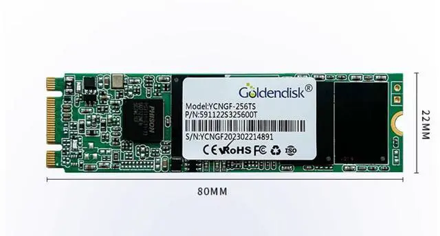 Alt view image 6 of 6 - Goldendisk M.2 solid-state drive  1TB with a read and write speed of 550MB/s adopts SATA3 protocol and NGFF interface
