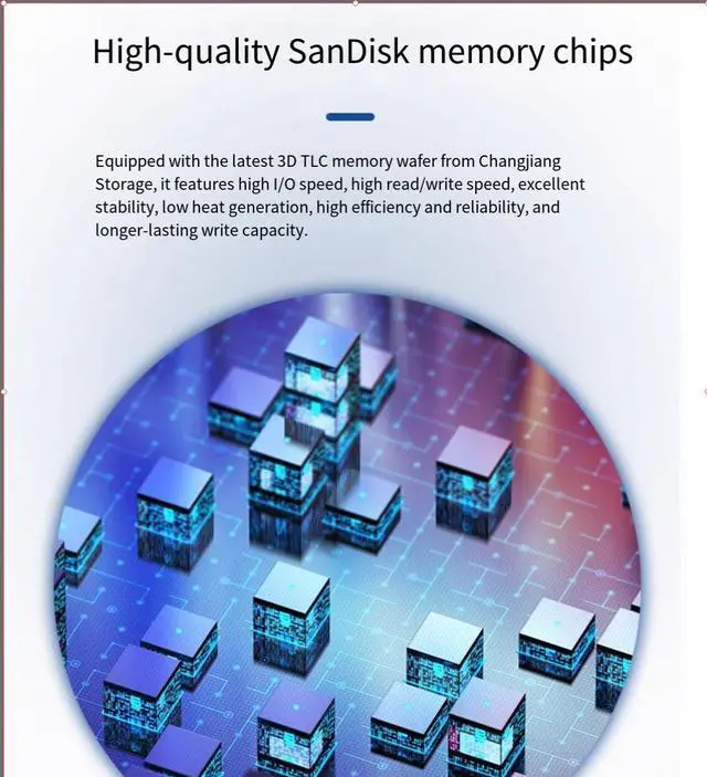 Alt view image 5 of 6 - Goldendisk MSATA 3.0SSD enterprise-level solid-state drive with a read speed of 550MB/S, desktop server hard drive, Changjiang granules  2TB