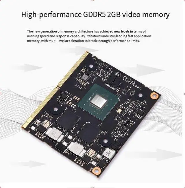 Alt view image 2 of 6 - Goldendisk Nvidia GT1030 graphics card MXM with 2GB of video memory, GDDR5 low power consumption of 30W, compatible with motherboards