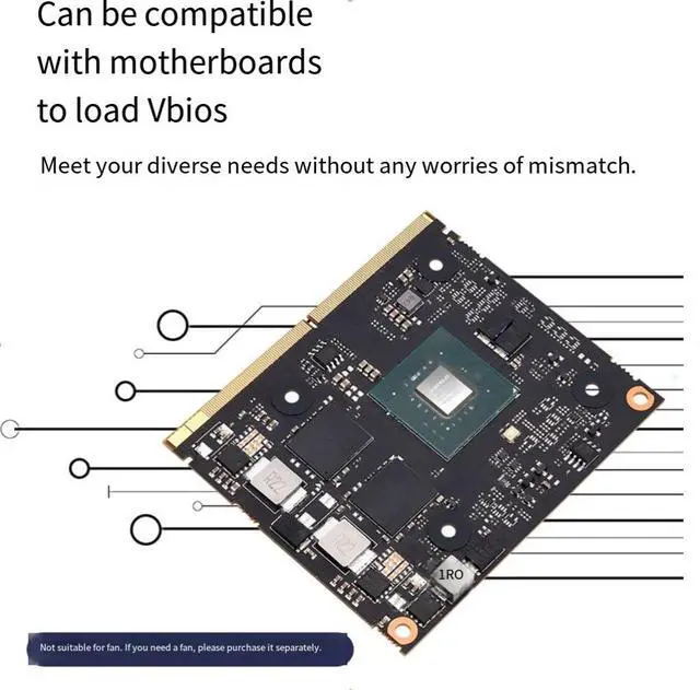 Alt view image 6 of 6 - Goldendisk Nvidia GT1030 graphics card MXM with 2GB of video memory, GDDR5 low power consumption of 30W, compatible with motherboards