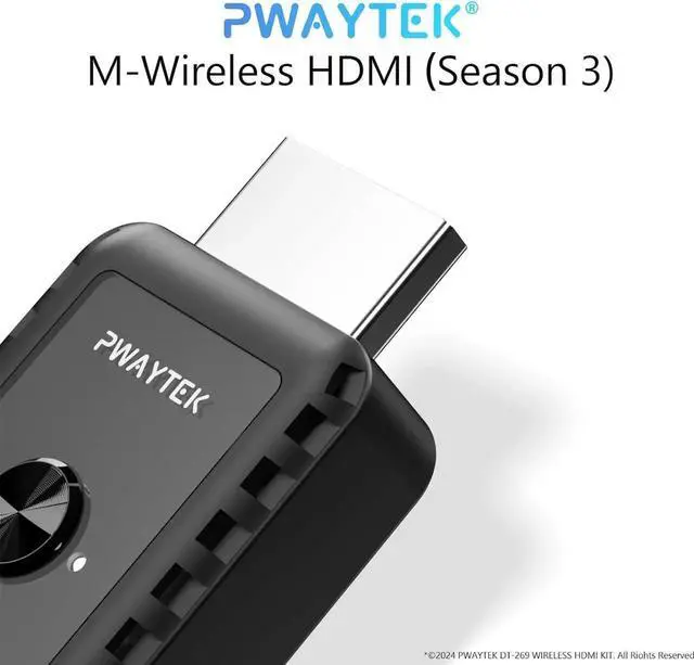 Alt view image 6 of 7 - Mini Portable Wireless HDMI Transmitter and Receiver 4K, Plug & Play, 1080P HD Output Wireless HDMI Extender Support 2.4/5GHz for Streaming Video/Audio from Laptop,PC,Smart phone to HDTV/Projector