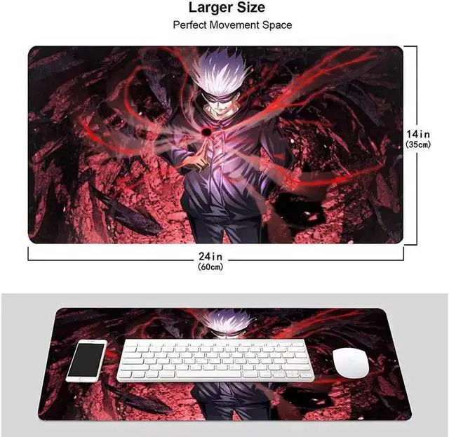 Main image of Large Mouse Pad, Extended Gaming Mousepad Non-Slip Base Keyboard Pad,Desk Mat 24" x 14" in, Anime Mouse Pad