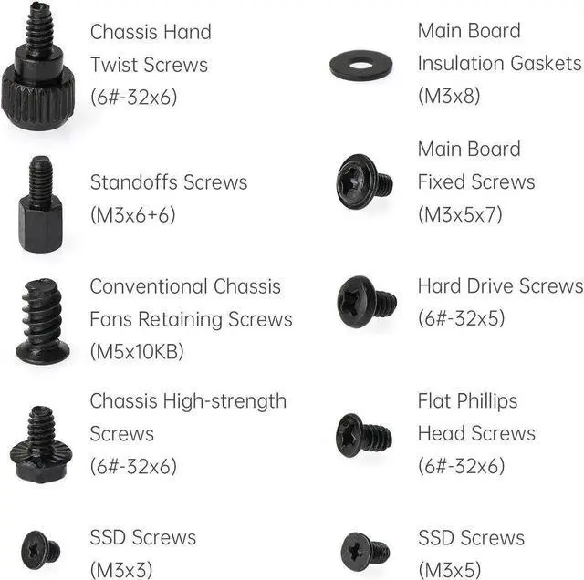 Alt view image 2 of 4 - 400Pcs Computer Screws Standoffs Kit SSD Screw for Universal Motherboard PC Computer Case Screw Fan CD-ROM with Screwdriver