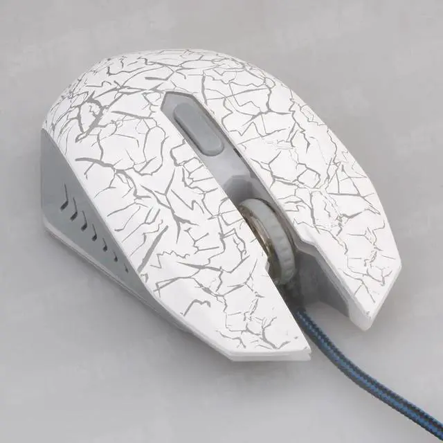 Alt view image 2 of 4 - Multicolor 6D USB Optical Comupter PC Laptop Mice 2400 DPI Wired FPS Gaming Gamer Ergonomic Mouse with 7 Color auto-changing shade LED - White