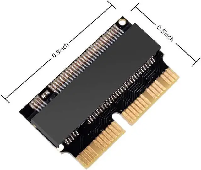 Alt view image 2 of 7 - M.2 NVME SSD Convert Adapter, 12+16pin M.2 NGFF M-Key SSD Convert Card for MacBook Air Pro Retina Mid 2013 2014 2015 2016 2017, NVME AHCI SSD Upgraded Kit for A1465 A1466 A1398 A1502