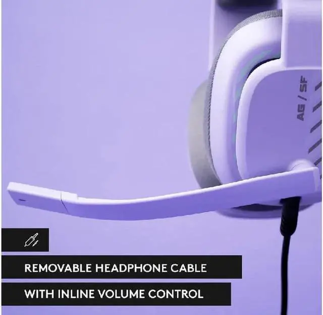 Alt view image 6 of 7 - A10 Gaming Headset Gen 2 Wired Headset - Over-Ear Gaming Headphones with flip-to-Mute Microphone, 32 mm Drivers, for Xbox Series X|S, Xbox One, Playstation 5/4, Nintendo Switch, PC, Mac - Lilac