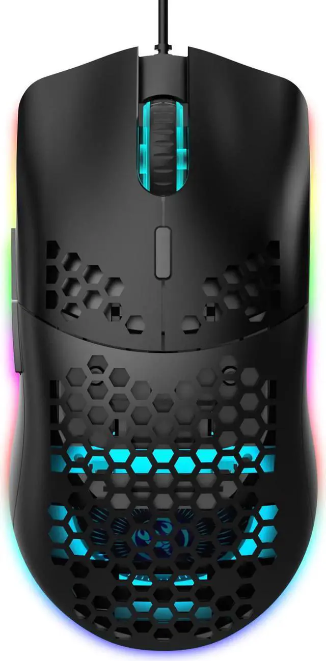 Main image of Programmable RGB Gaming Mouse, 6 DPI (1000/1600/2400/3200/4800/6400) 96g Ultra Lightweight Honeycomb Optical LED Wired Mouse with Programmable 6 Keys RGB Marquee Effect Light