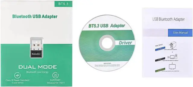 Alt view image 7 of 7 - USB Bluetooth 5.3 Adapter for PC Win11/10/8.1/8/7/XP/Vista, Bluetooth Dongle Receiver/Transmitter Support Multiple Device Connections: Headset, Mouse, Keyboard, Printer, Speaker