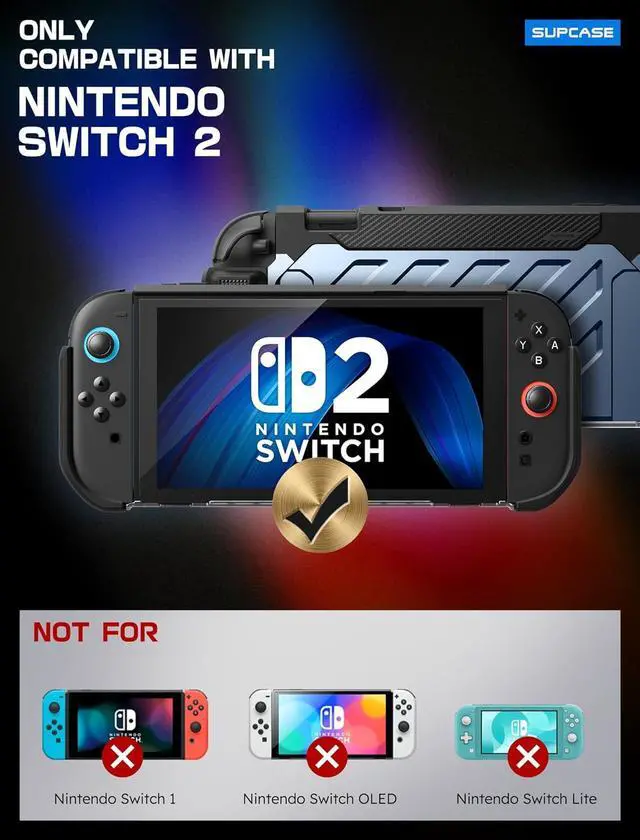 Alt view image 2 of 7 - SUPCASE for Nintendo Switch 2 Case 2025 (Unicorn Beetle Pro), [Military-Grade Protection] [Magnetic Joy Con Controllers Friendly] Dockable Integrated Cover Accessories for Nintendo Switch 2, Tilt