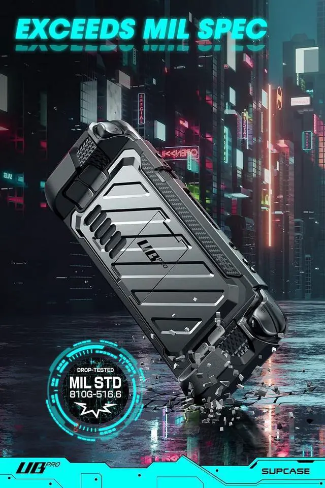 Alt view image 2 of 7 - SUPCASE Unicorn Beetle Pro Series Case for Steam Deck(2022) / Steam Deck OLED(2023), Rugged Slim Protective Case with Kickstand (Dark)