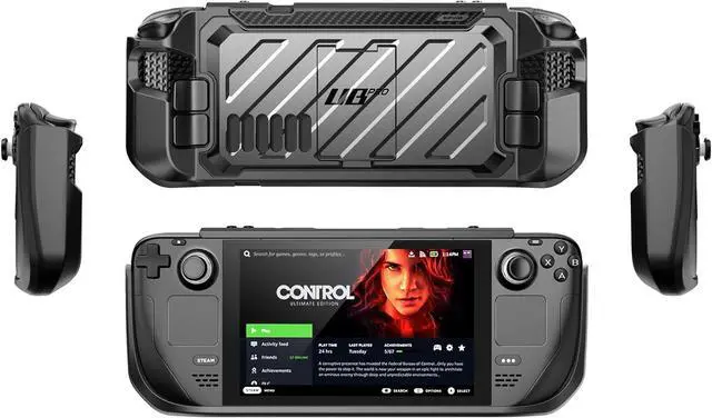 Alt view image 7 of 7 - SUPCASE Unicorn Beetle Pro Series Case for Steam Deck(2022) / Steam Deck OLED(2023), Rugged Slim Protective Case with Kickstand (Dark)