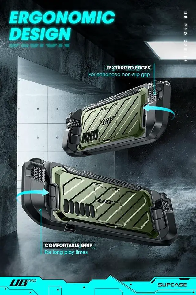 Alt view image 4 of 7 - SUPCASE Unicorn Beetle Pro Series Case for Steam Deck(2022) / Steam Deck OLED(2023), Rugged Slim Protective Case with Kickstand (Guldan)