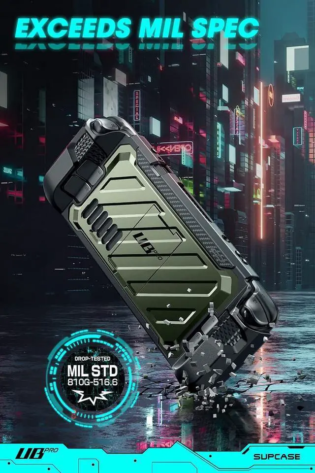Alt view image 2 of 7 - SUPCASE Unicorn Beetle Pro Series Case for Steam Deck(2022) / Steam Deck OLED(2023), Rugged Slim Protective Case with Kickstand (Guldan)