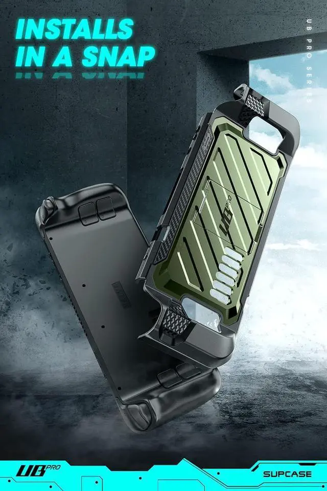 Alt view image 5 of 7 - SUPCASE Unicorn Beetle Pro Series Case for Steam Deck(2022) / Steam Deck OLED(2023), Rugged Slim Protective Case with Kickstand (Guldan)