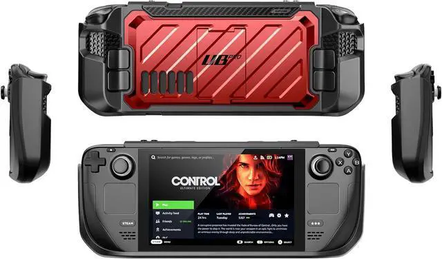 Alt view image 7 of 7 - SUPCASE Unicorn Beetle Pro Series Case for Steam Deck(2022) / Steam Deck OLED(2023), Rugged Slim Protective Case with Kickstand (Ruddy)