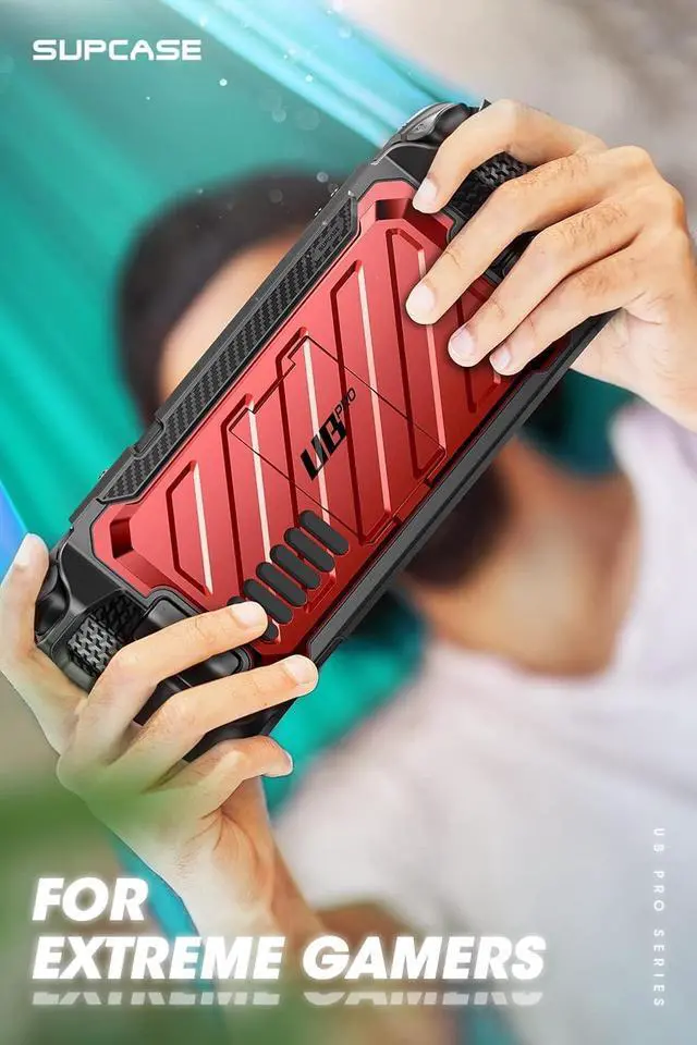 Alt view image 6 of 7 - SUPCASE Unicorn Beetle Pro Series Case for Steam Deck(2022) / Steam Deck OLED(2023), Rugged Slim Protective Case with Kickstand (Ruddy)