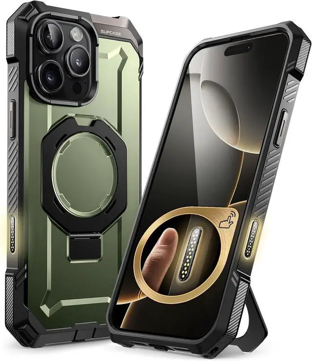 Main image of SUPCASE for iPhone 16 Pro Max Case with Camera Control Capture Button (Unicorn Beetle Grip), [Built-in Stand] [Compatible with MagSafe] Heavy Duty Magnetic Phone Case for iPhone 16 Pro Max,Guldan