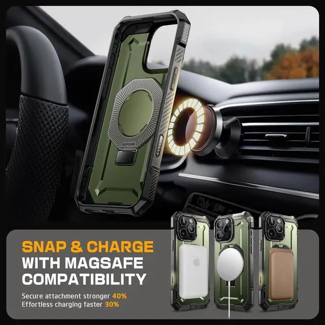 Alt view image 7 of 7 - SUPCASE for iPhone 16 Pro Max Case with Camera Control Capture Button (Unicorn Beetle Grip), [Built-in Stand] [Compatible with MagSafe] Heavy Duty Magnetic Phone Case for iPhone 16 Pro Max,Guldan