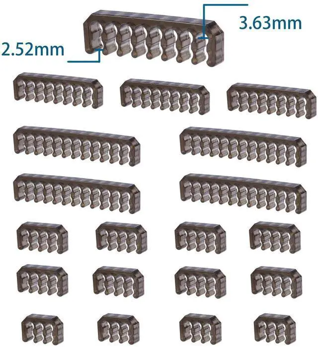 Alt view image 3 of 6 - GOLDENDISK Cable Comb Kit for Power Cable,Sleeve Management Tools Wire Organizer Comb Includes 4x24 P+4x16P+12x8P+4x6P Computer Case Water Cooling Cable Organizer(Black)