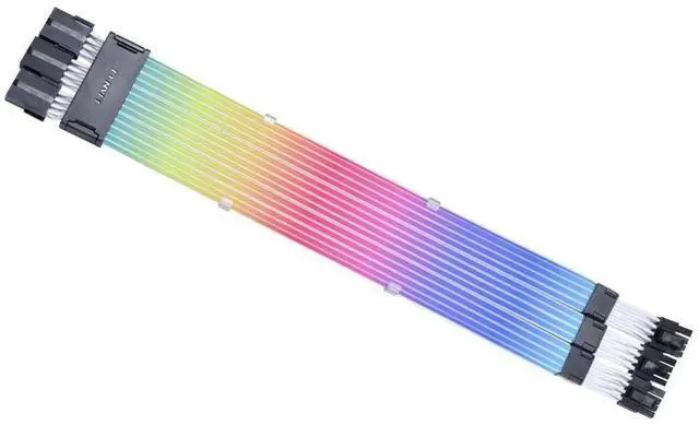 Alt view image 2 of 5 - LIAN-LI STRIMER Wireless 24 Pin and LIAN-LI STRIMER Wireless GPU Triple 8 Pin Addressable RGB GPU Power Extension Cable Combo, Included Wireless Transmitter
