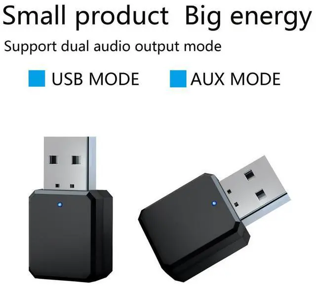 Alt view image 2 of 7 - GOLDENDISK Bluetooth 5.1 Audio Receiver with Dual USB/AUX Output, Hi-Fi Stereo & Built-in Mic for PC, Car Stereo