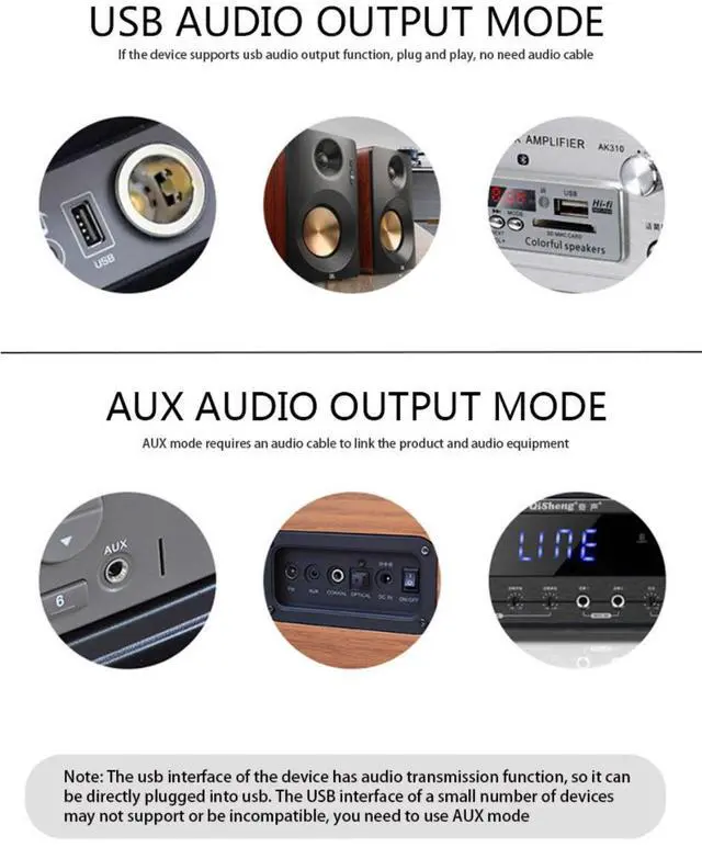 Alt view image 3 of 7 - GOLDENDISK Bluetooth 5.1 Audio Receiver with Dual USB/AUX Output, Hi-Fi Stereo & Built-in Mic for PC, Car Stereo