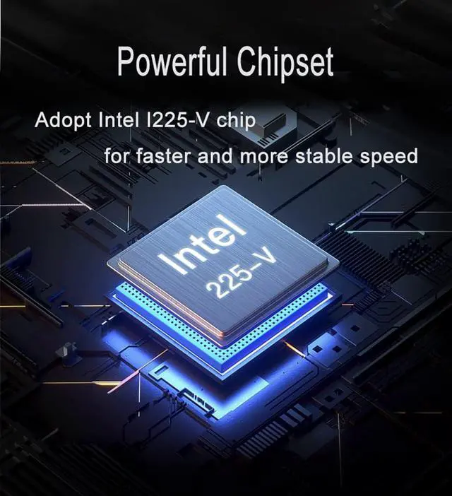 Alt view image 4 of 7 - GOLDENDISK Dual PCIe 3.1 2.5GBase-T Network Adapter with Intel I225-V / I226-V 2500/1000/100Mbps PCI Express Gigabit Ethernet NIC Card RJ45 LAN Controller for Windows 10/11 with Low Profile Bracket