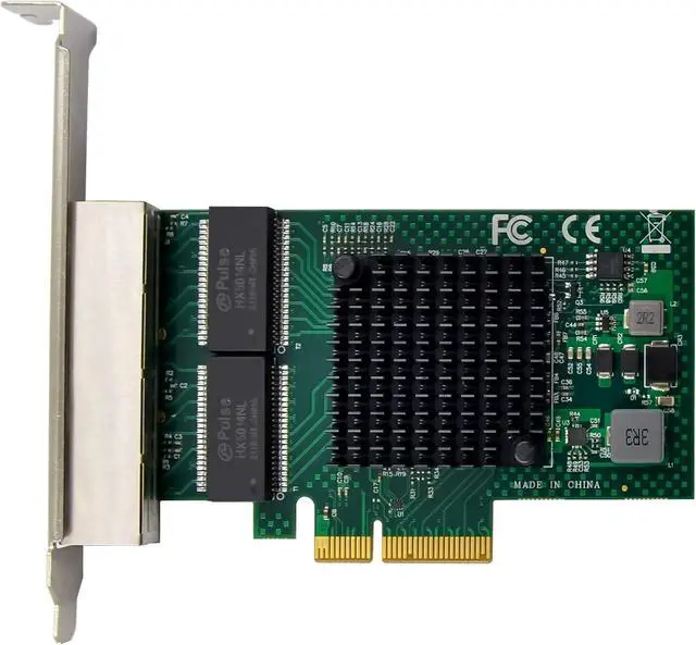 Alt view image 6 of 7 - Quad-Port PCIe Gigabit Ethernet Server Adapter with NetXtreme® BCM5719 Chipset PCI Express 1000M Network LAN Card for Windows Server Linux Ubuntu VMware (BCM5719-4P)
