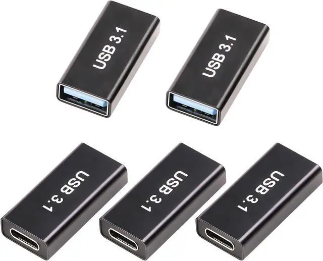 Main image of 5 USB Female to C Female Adapter, 10GB-Usb3.1 to C Adapter Connector, Bi-Directional High Speed USB Extension Connector Support Charge & Data Sync