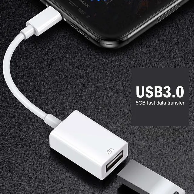 Alt view image 2 of 7 - 2Pack USB-C to USB 3.0 Adapter, USB C Male to USB Female OTG Adapter,Thunderbolt3 to USBA Adapter Compatible with MacBook Pro/Air, iPad Pro, iPhone 16 Pro Max/15, Galaxy S25/S24/S23/S22