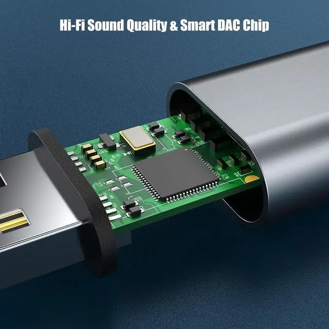 Alt view image 5 of 7 - USB C to 3.5mm Audio Adapter, Typec to Aux Adapter,Typec Sound Card,Usbc to Headphone Jack Adapter for PS4/PS5/Headphone/Mac/Linux/Laptop/Desktops/Docking Station