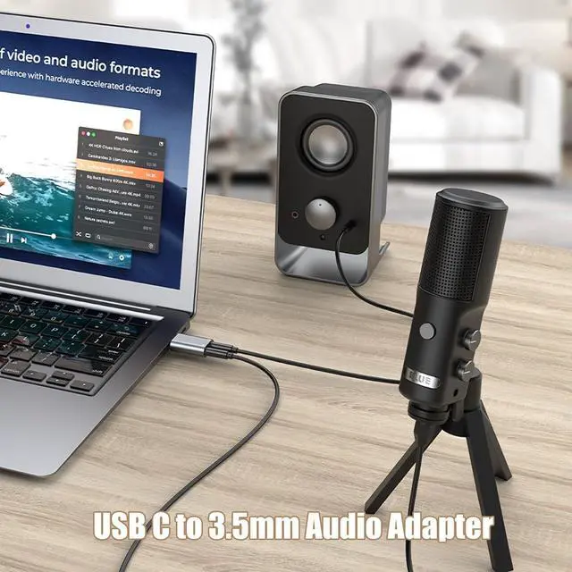 Alt view image 7 of 7 - USB C to 3.5mm Audio Adapter, Typec to Aux Adapter,Typec Sound Card,Usbc to Headphone Jack Adapter for PS4/PS5/Headphone/Mac/Linux/Laptop/Desktops/Docking Station