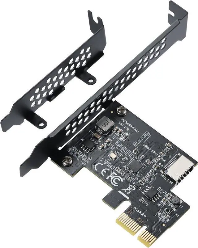 Main image of Goldendisk PCI-E 1X to USB 3.2 GEN1 5Gbps Type-E A-Key Expansion Card,Front Panel Type-C Interface for Desktop PC(ASM1042A)
