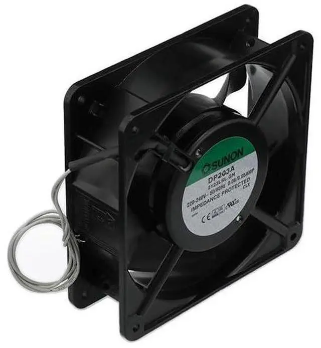 Main image of SUNON DP203A-2123LSL.GN,AC Fans Axial Fan, 120x120x38mm, 220-240VAC, 70/63CFM, 0.08/0.07" H2O, Sleeve, Wire